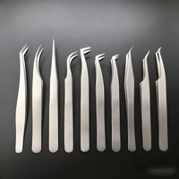 Pince à cils en acier inoxydable Yucagci, design plume dorée, haute précision, pour extensions et recourbages, pointe lisse pour un effet éclatant