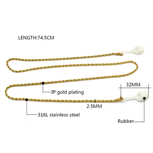 <span class=keywords><strong>Moda</strong></span> punk novedad Cadena de cuerda de acero inoxidable para Airpods colgantes anticaída cadena regalo collares de <span class=keywords><strong>moda</strong></span> mujer envio gratis - Product Image 6