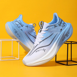 Chaussures de course professionnelles pour hommes, légères, respirantes, absorbant les chocs, avec plaque en carbone, <span class=keywords><strong>test</strong></span>ées physiquement, printemps-été - Product Image 2
