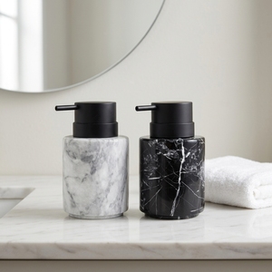 Distributeur de lotion en marbre Distributeur de <span class=keywords><strong>savon</strong></span> <span class=keywords><strong>liquide</strong></span> pour les mains rechargeable pour salle de bain Distributeur de <span class=keywords><strong>savon</strong></span> à <span class=keywords><strong>vaisselle</strong></span> de cuisine avec pompe facile à presser - Product Image 1