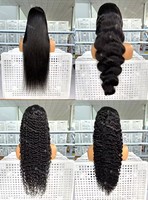 Peluca de Cabello Humano Rizado Birmano 100% Natural Foxen, Pelucas con Frente de Encaje sin Pegamento para Mujeres Negras, Pre-Depiladas, 13x4 13x6, Peluca Frontal de Encaje HD