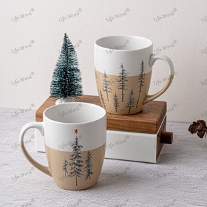 Vente en gros <span class=keywords><strong>de</strong></span> tasses à café en céramique grise et blanche rustique moderne vintage personnalisées <span class=keywords><strong>de</strong></span> grande taille 15 oz - Product Image 4