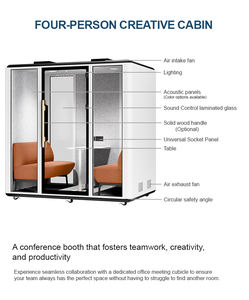 Cabine silencieuse mobile intérieure pour la diffusion en direct Pods de bureau insonorisés pour le travail apprentissage hôtel - Product Image 2