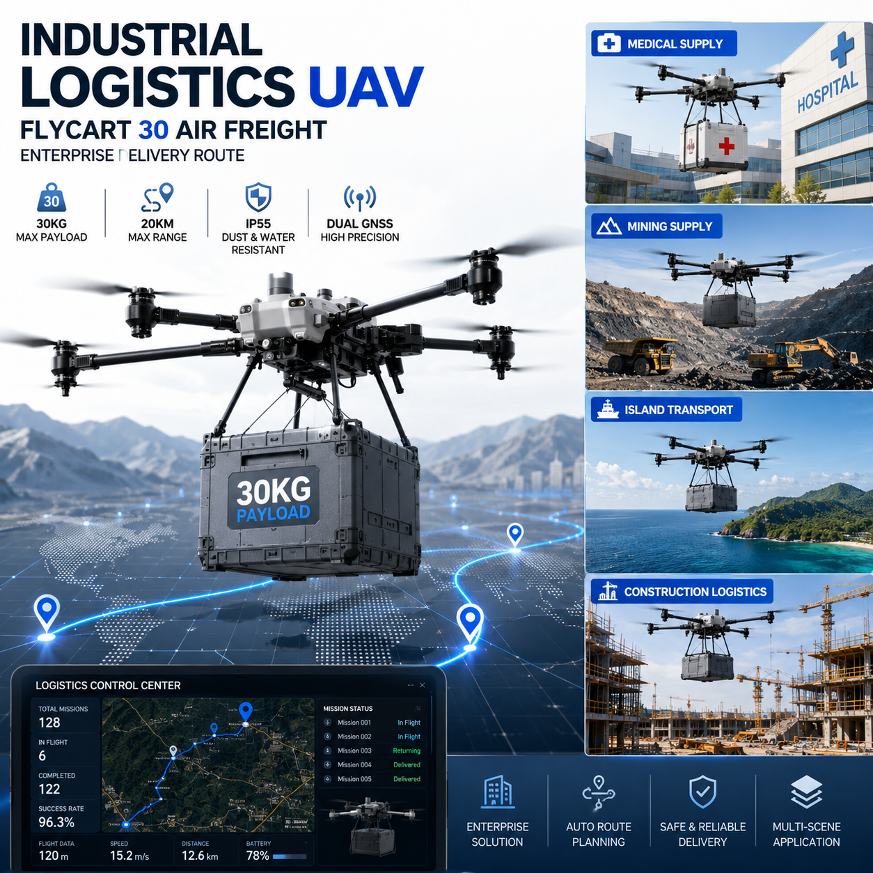 FlyCart 30 - Drone logistique industriel