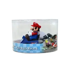 Mario Bros Pullback Racers con figura giocattolo, cartone animato di alta qualità Mario Bros Toy Car per regali