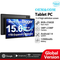 MESWAO Tablet TV Layar Sentuh Mobile 15.6 Inci 1920x1080 WiFi Nirkabel Dapat Digulung Android 14 Bisnis MTK Octa Core 2.2GHz USB-C