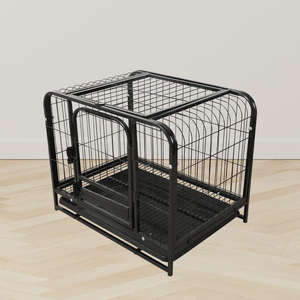 Vente en gros de chenil pliable intérieur/extérieur pour chiens Cage tubulaire en métal robuste noire Cages pour animaux de compagnie à vendre moderne pour chiens - Product Image 6