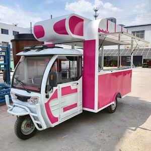 Carrito de <span class=keywords><strong>Comida</strong></span> Móvil Multifuncional de Tres Ruedas con Motor Eléctrico Híbrido, Camión de <span class=keywords><strong>Comida</strong></span> <span class=keywords><strong>Rápida</strong></span> para Helados y Aperitivos al Aire Libre - Product Image 3