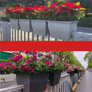 <span class=keywords><strong>Grande</strong></span> jardinière <span class=keywords><strong>rectangulaire</strong></span> de jardin de balcon de style d'équitation de pot de fleurs en plastique de résine pour la conception à la maison de plantation - Product Image 2