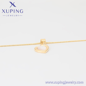 목걸이-01790 xuping 주얼리 새로운 심플 하트 목걸이 여성용 14K 골드 컬러 패션 럭셔리 우아한 고급 주얼리 목걸이 - Product Image 3