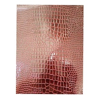 Cuir à motif de peau de crocodile brillant recyclé artificiel gaufré synthétique PU pour chaussures sacs canapés vêtements-extensible imperméable à l'eau
