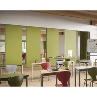 Cloison mobile facile à déplacer sur roulettes, séparateur pliable pour les espaces scolaires et les assemblées
