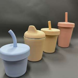 Vasos con Pajita de Acero Inoxidable 304 para Niños Pequeños, con Tapas, Personalizables con Color y Logotipo - Product Image 5