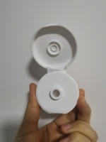 Capuchon à bec verseur en plastique blanc de 38 mm, capuchon à rabat avec valve en silicone pour bouteille en plastique à presser