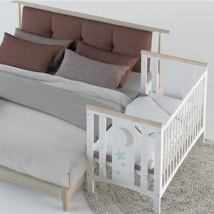 Cuna de Madera para Bebés y Niños, Juego de Muebles para Dormitorio, 20 Años de Experiencia de Fábrica - Product Image 2