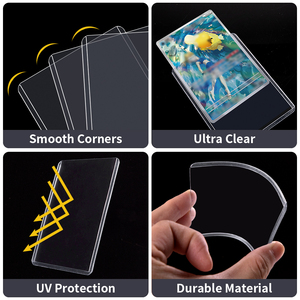 Fundas para tarjetas Cargas superiores para tarjetas, protectores de tarjetas de béisbol 3X4, tarjetero de plástico duro comercial para tarjetas de fútbol Deportivo - Product Image 4