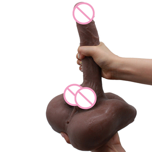 Enorme Dildo pene Super grande con la Base strumenti per la masturbazione delle donne giocattoli del <span class=keywords><strong>sesso</strong></span> Dildo realistici neri marroni - Product Image 5
