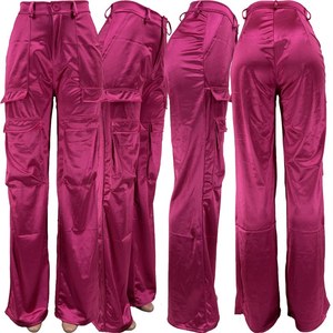 Y307046 <span class=keywords><strong>pantaloni</strong></span> larghi a vita alta con cerniera multitasche da <span class=keywords><strong>donna</strong></span> Cool Girls <span class=keywords><strong>pantaloni</strong></span> <span class=keywords><strong>Cargo</strong></span> a gamba dritta - Product Image 2