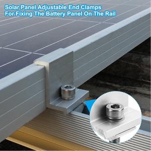 Suporte de Montagem para Painéis Solares em Telhado com Clamps de Alumínio, Sistema de Montagem para Painéis Solares, Kit de Clamps Intermediários e Terminais - Product Image 3