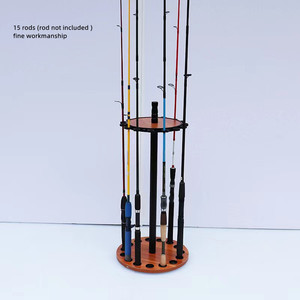 Bylo – <span class=keywords><strong>support</strong></span> de <span class=keywords><strong>canne</strong></span> à pêche, Design personnalisé, présentoir de magasin de matériel de pêche, présentoir de moulinet de <span class=keywords><strong>canne</strong></span> à pêche, étagère en bois - Product Image 3
