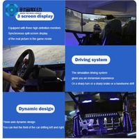 Vente en Gros Usine Simulateur de Mouvement Dynamique 3 Écrans Voiture de Course VR 3 DDL, Machine de Jeu 2 Places, Ensemble Console de Jeu