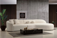 Canapé modulaire de luxe au design moderne, meubles de salon, canapé en velours en forme de L, ensemble de canapés extensibles