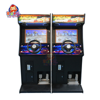Machine de jeu de voiture de course d'arcade à jetons jeux vidéo de simulateur de conduite pour parc d'attractions