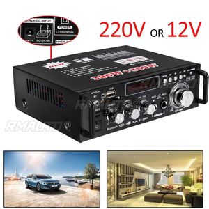 Amplificador de Potencia de Audio Estéreo Digital HIFI BT-298A de 2 Canales con Pantalla LCD, 12V/220V, Bluetooth, Radio FM, 600W, para Auto y Hogar, con Control Remoto - Product Image 3