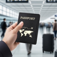 Mode plaine Texture PU cuir passeport couverture porte-billet diverses couleurs passeport protection de haute qualité