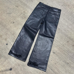 <span class=keywords><strong>Pantaloni</strong></span> Larghi Casual Streetwear Punk Hip Hop Personalizzati, Gamba Larga, Vestibilità Ampia, Gamba Dritta, in Ecopelle PU per <span class=keywords><strong>Uomo</strong></span> - Product Image 3