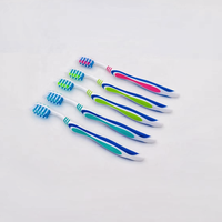 Brosse à dents ergonomique antidérapante avec points, sans BPA, manche en plastique couleur charbon, pour transplantation capillaire oblique, usage domestique adulte