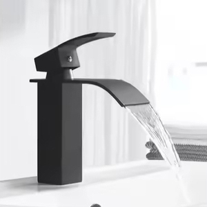 <span class=keywords><strong>Rubinetto</strong></span> in Acciaio Inox <span class=keywords><strong>per</strong></span> <span class=keywords><strong>Bagno</strong></span>, Miscelatore Nero <span class=keywords><strong>per</strong></span> Lavabo con Acqua Calda e Fredda - Product Image 3