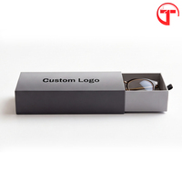 Boîtes cadeaux coulissantes en carton rigide pour lunettes de vue avec logo personnalisé, emballage recyclable
