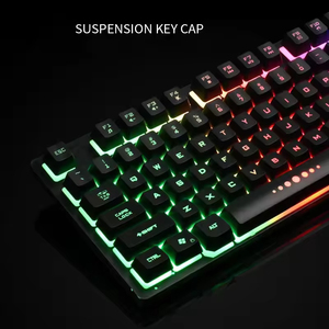 Clavier de jeu lumineux de haute qualité à 87 touches, avec caractères Eat Chicken, sensation mécanique, pour ordinateur portable et de bureau, clavier de jeu Esports - Product Image 4