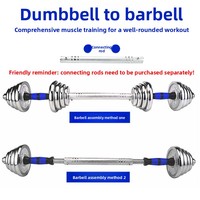 Ensemble d'haltères réglables électroplaqués et barres de musculation variables 20-30 kg – Équipement de fitness multifonctionnel pour le remodelage corporel et les tendances sportives