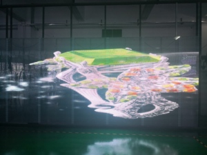 1000X500 Mm Khổng Lồ Trong Nhà LED Curtain Màn Hình Tường P3.91 Linh Hoạt Trong Suốt Màn Hình <span class=keywords><strong>OLED</strong></span> Hiển Thị Giá - Product Image 2