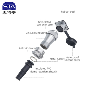 Nhà Máy Trực Tiếp Wf28 Ti + Z Tu Nam Cắm Nữ Ổ Cắm Công Nghiệp Không Thấm Nước Hàng Không Cắm Điện Kết Nối - Product Image 2