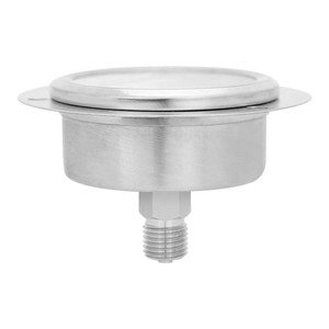 Customized stainless steel axial flanged YN60ZTBF oil-filled back-connection flange pressure <b>gauge</b> M14*1.5 shock resistant - Product Image 2