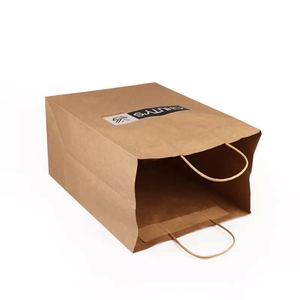 Wholesale Eco-friendly Brown <strong>Craft</strong> Paper Package Tote <strong>Bags</strong> Custom Logo Printing Kraft Paper <strong>Bags</strong> - Product Image 2