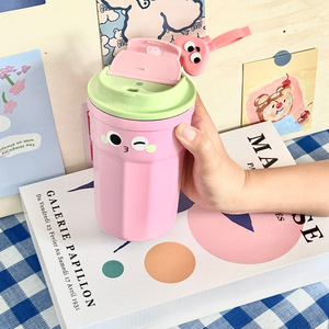 Stainless Steel Tumbler 304 Octagonal Vacuum Insulated Coffee Cup With Cartoon Design For Travel Outdoor Use - Product Image 3