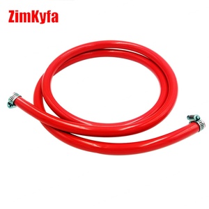Conjunto de Línea de Gas para Cerveza con Manguera de Aire Roja de 1.5M y Abrazaderas de Acero Inoxidable para Equipos de Elaboración de Cerveza Casera - Product Image 1