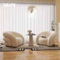 Haut de gamme Designer unique canapé chaise tissu incurvé loisirs bureau à domicile Simple moderne salon lumière luxe petit paresseux pour Bar