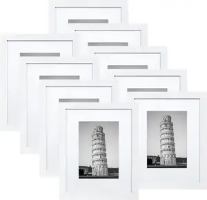 5x7 8x10 11x14 personnalisé décor à la maison Carton boîte bois Photo cadre photo fer mariage impression numérique mur noir
