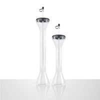 Gobelets en plastique fantaisie jetables de 24 oz à col long, en forme d'haltère, avec logo personnalisé, avec cordon et paille, pour les fêtes
