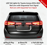 Geeignet für Toyota INNOVA Modelle ab 2016 Modifizierte Rückleuchte mit Fließendem Blinker Auto-Rücklichteinheit
