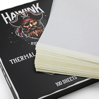 Papier thermique de tatouage à 4 couches de qualité supérieure, 100 feuilles, papier de transfert de pochoir classique non toxique pour tatoueurs
