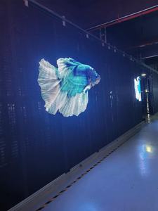 Écran d'affichage LED transparent 8K 60Hz IP65 étanche, luminosité 5000cd, CMS intégré, utilisation en centre commercial, couleur bleu clair - Product Image 3