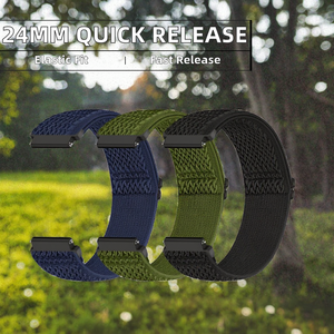 สายนาฬิกาไนลอนยืดหยุ่นขนาด 24 มม. พร้อมหัวเข็มขัดสำหรับการ์มิน วีนู X1/ซูนโต <span class=keywords><strong>9</strong></span> ซีรีส์/โปร 5 รุ่น (41/46 มม.) - Product Image 2