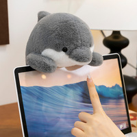 Jouets en peluche super doux de la série Océan, brodés, en maille, en forme de baleine, requin, pingouin, phoque, ours, en coton PP, cadeau d'anniversaire