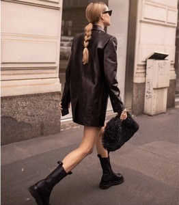 Stivaletti da donna in vera pelle di alta qualità con plateau impermeabile per <span class=keywords><strong>stivali</strong></span> da ragazza in posizione superiore invernale - Product Image 5